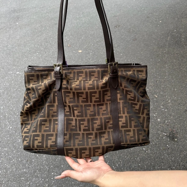 95新 FENDI/芬迪 芬迪老花托特单肩包/6699045/1798033