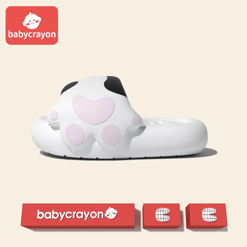 babycrayon儿童拖鞋女孩可爱猫咪夏季凉拖鞋卡通女童室内居家洗澡
