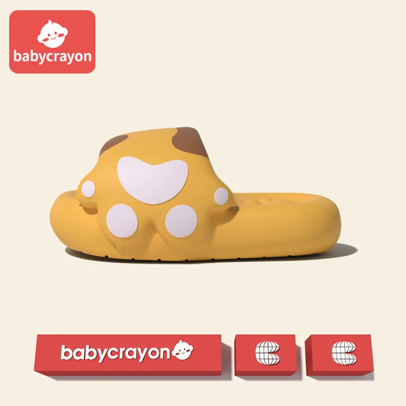 babycrayon儿童猫爪拖鞋女童夏可爱凉拖鞋室内外穿中大童eva