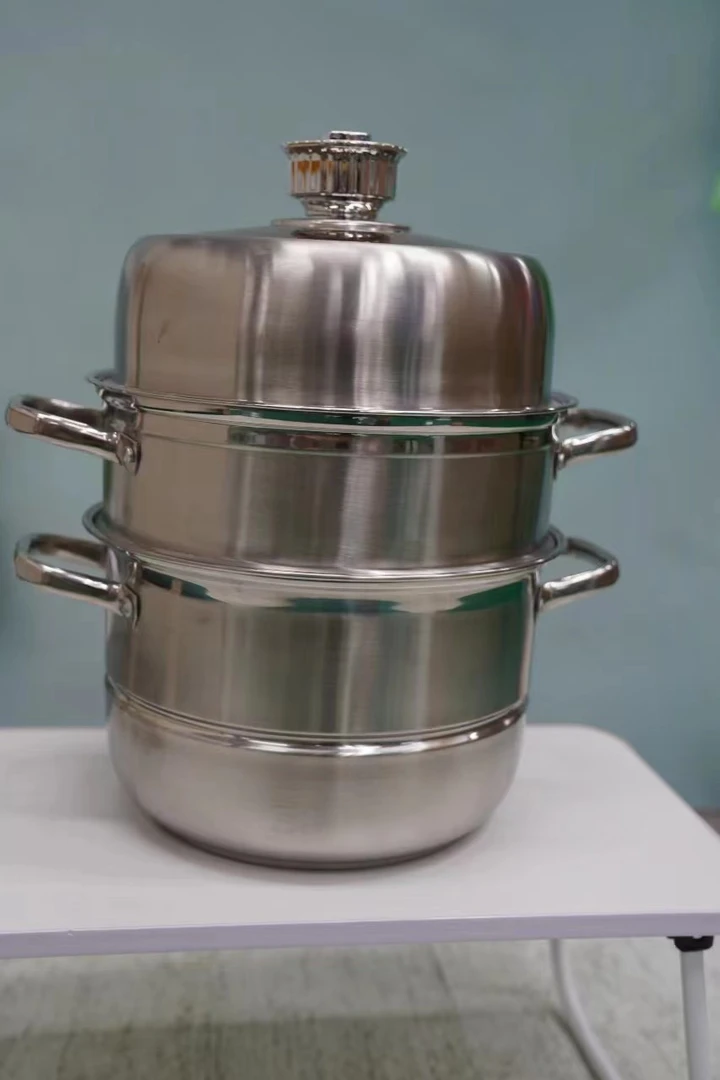 礼品蒸锅复合钢定时器304不锈钢多功能蒸煮锅