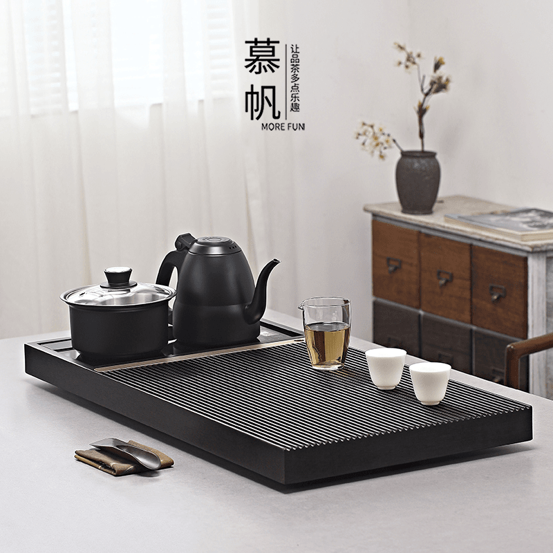 慕帆德国电木茶盘家用大号茶海茶具套装全自动一体茶台轻奢茶托盘