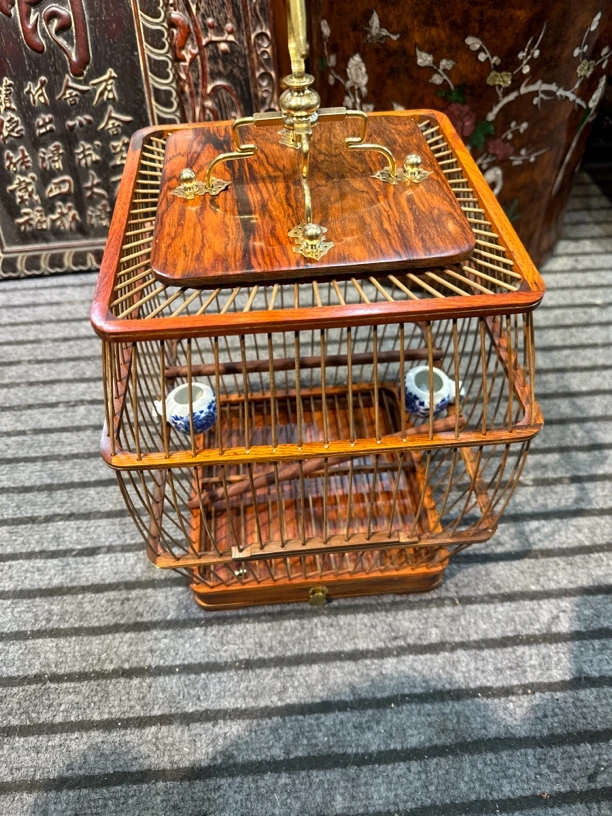 紫油梨。异形鸟笼高端木艺