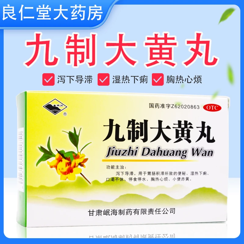 岷州 九制大黄丸 6g*10袋 便秘 湿热下痢 口渴 胸热心烦 岷海制药
