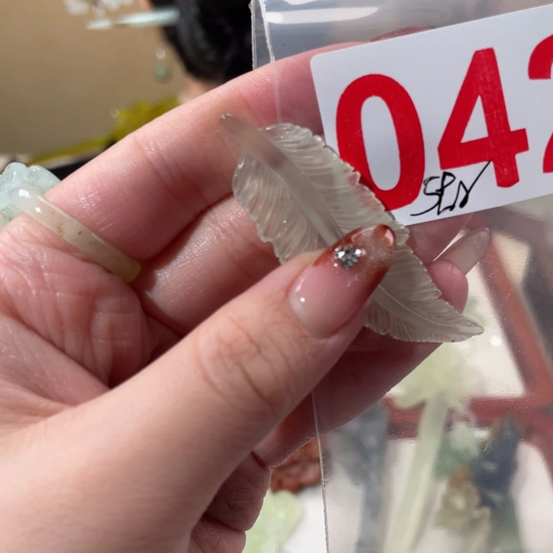 蛇纹石玉发饰合金-**D