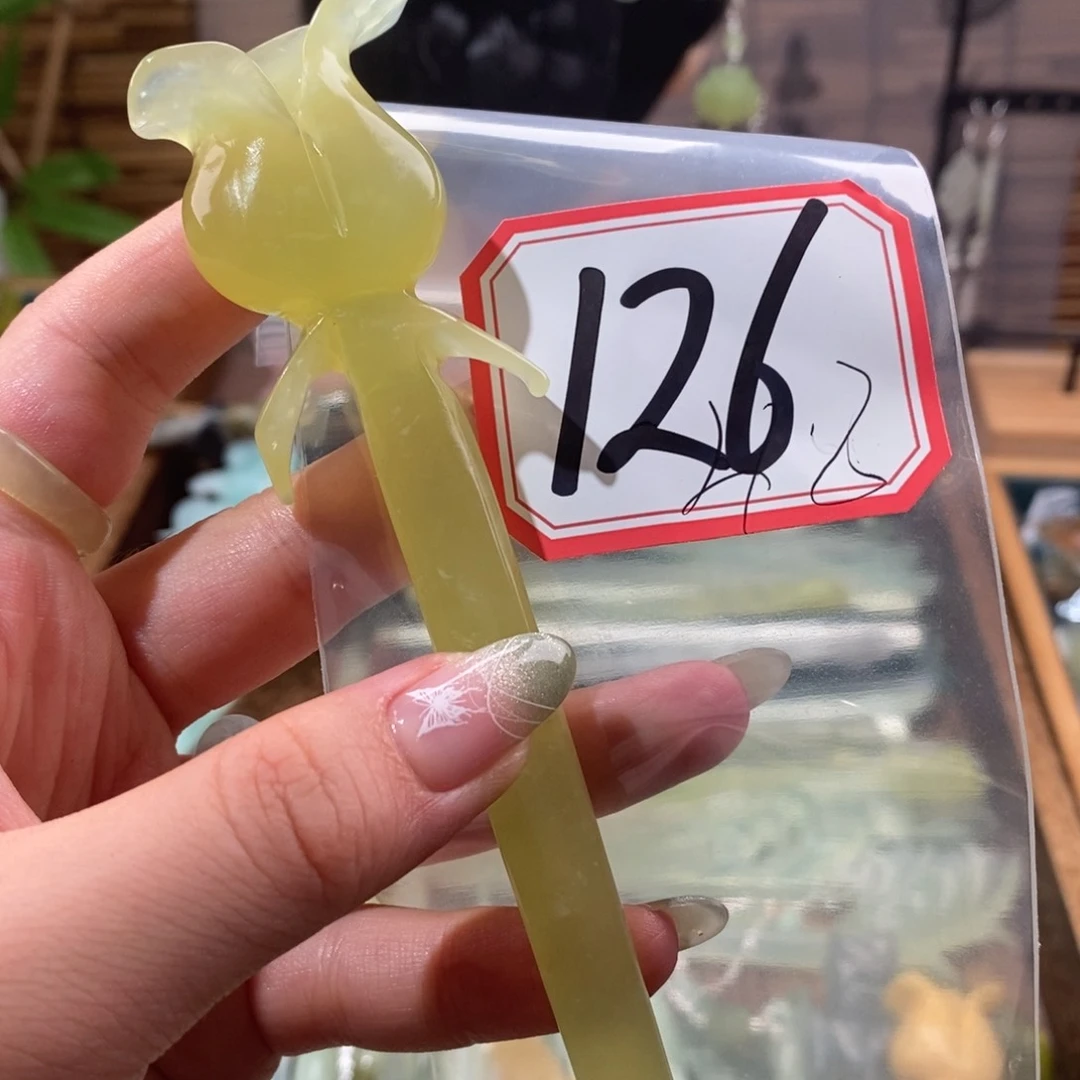 蛇纹石玉发饰未镶嵌想**精
