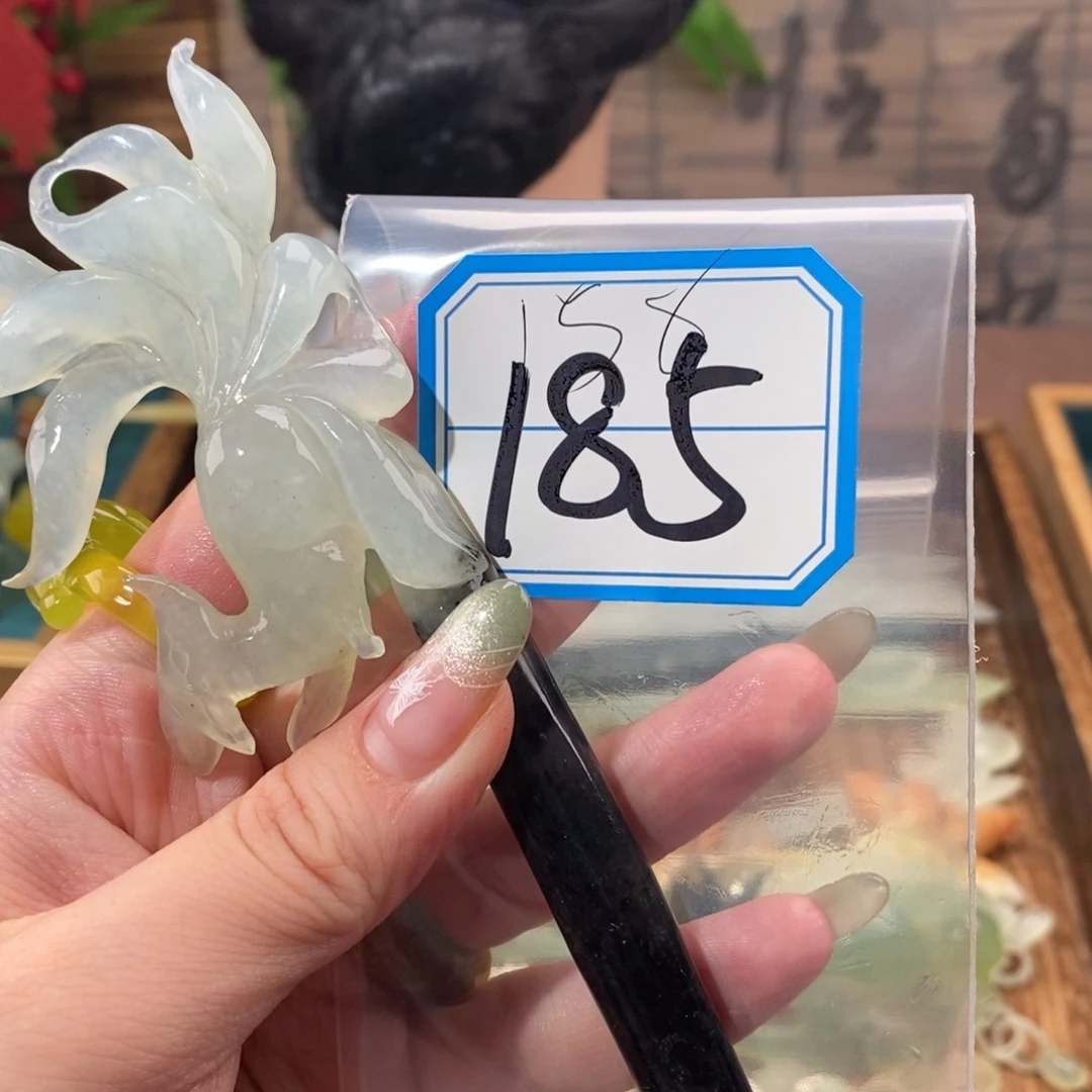 蛇纹石玉发饰未镶嵌?***?