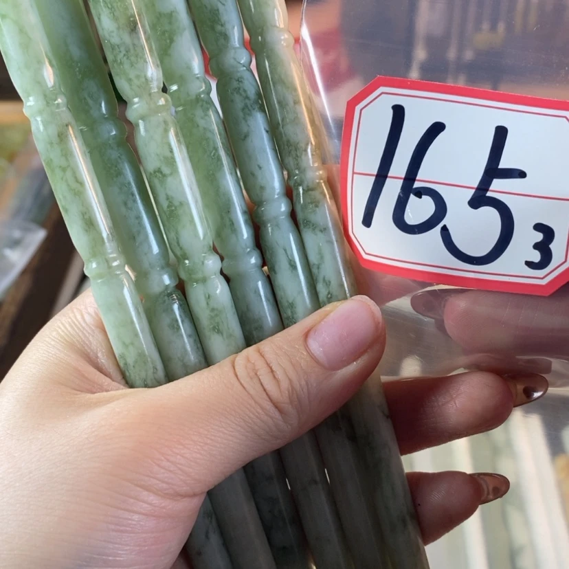 【闪购商品】蛇纹石玉发饰未镶嵌