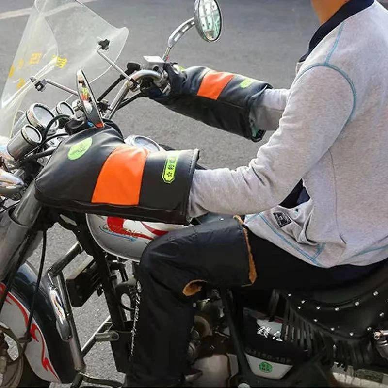 冬季摩托车把套125跨骑男士三轮车电动车护手套加厚保暖防风