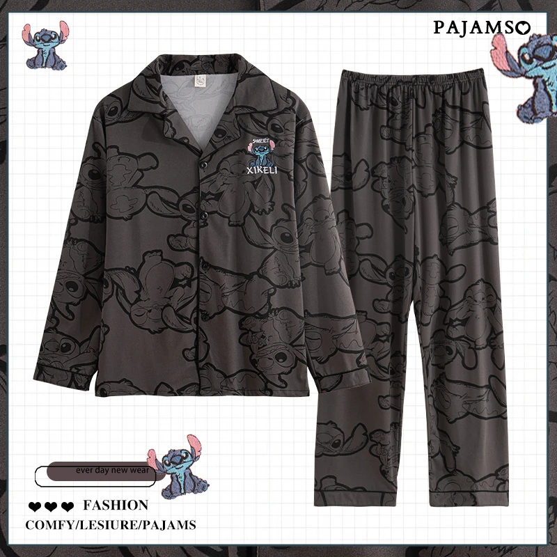 睡衣男士秋冬高档2023新款长袖日系套装宽松大码学生家居服可外穿