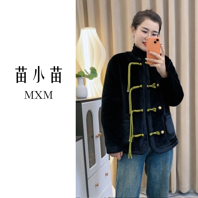 内里轻微染色流苏睡衣女中国风三层加厚加绒家居服可外穿冬季保暖