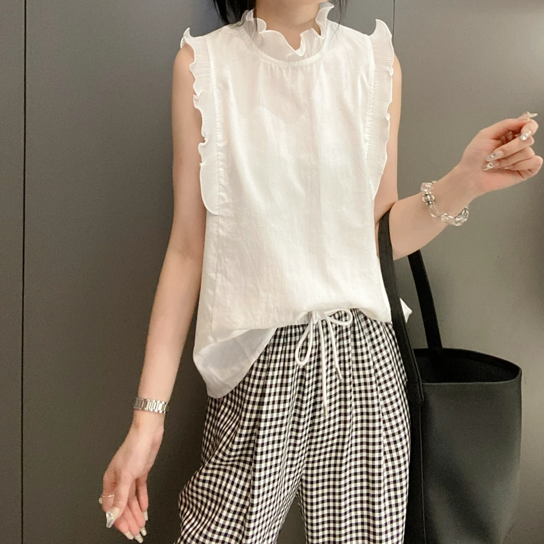 【2024夏季新品】气质木耳边衬衫