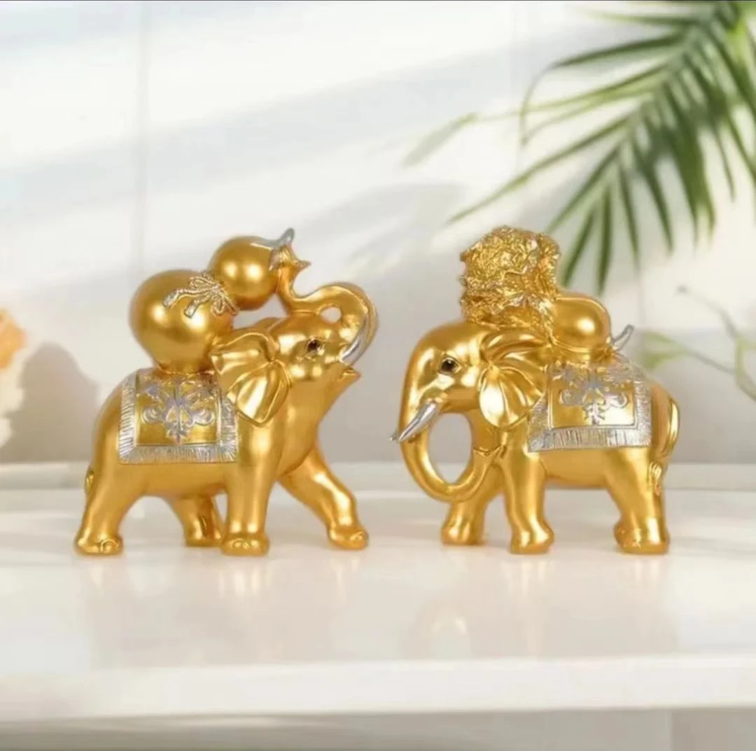 葫芦大象摆件客厅装饰品创意玄关酒柜电视柜玄关礼品工艺品摆设