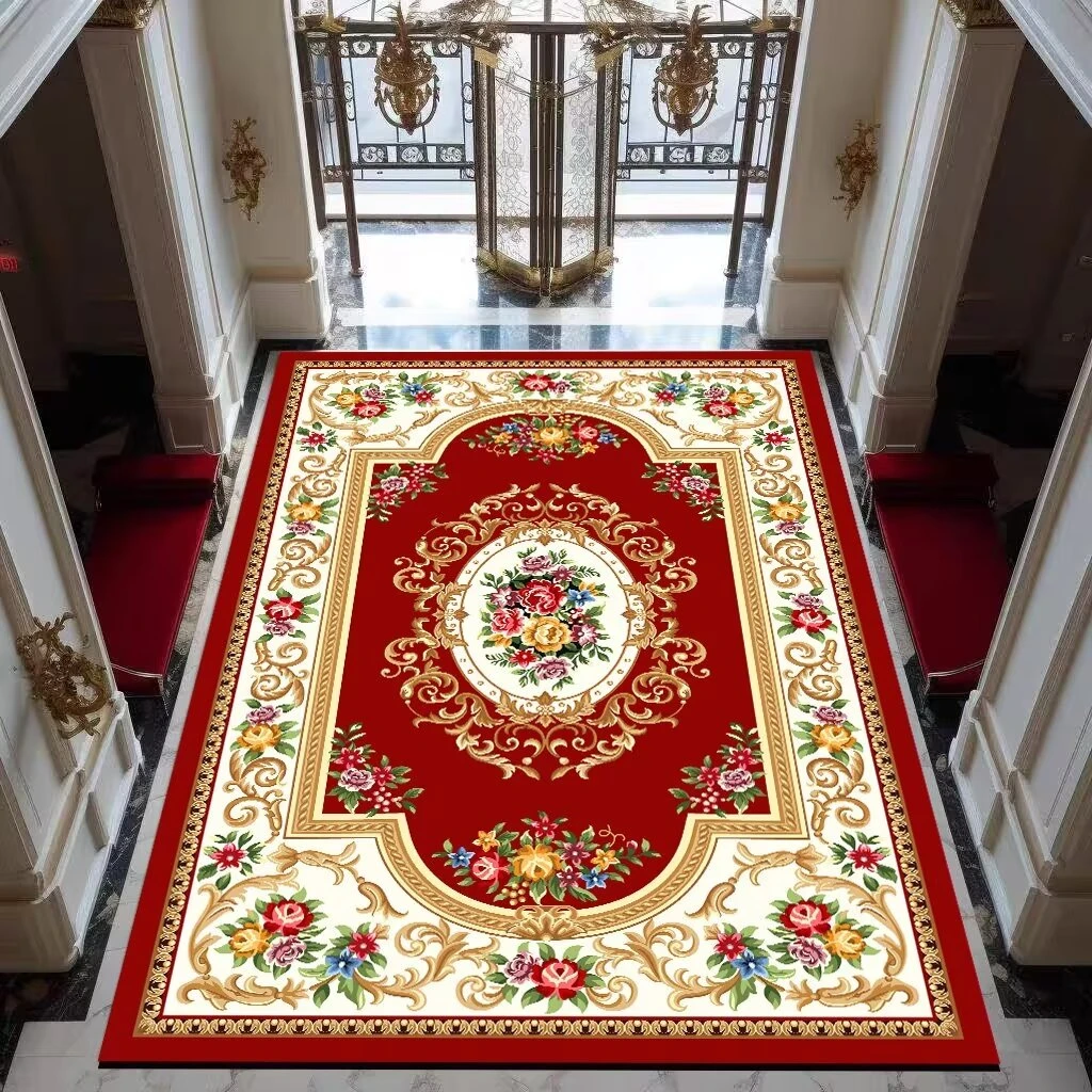 波西米亚水晶绒地毯家用玄关进门垫大面积客厅卧室床边垫防滑地毯