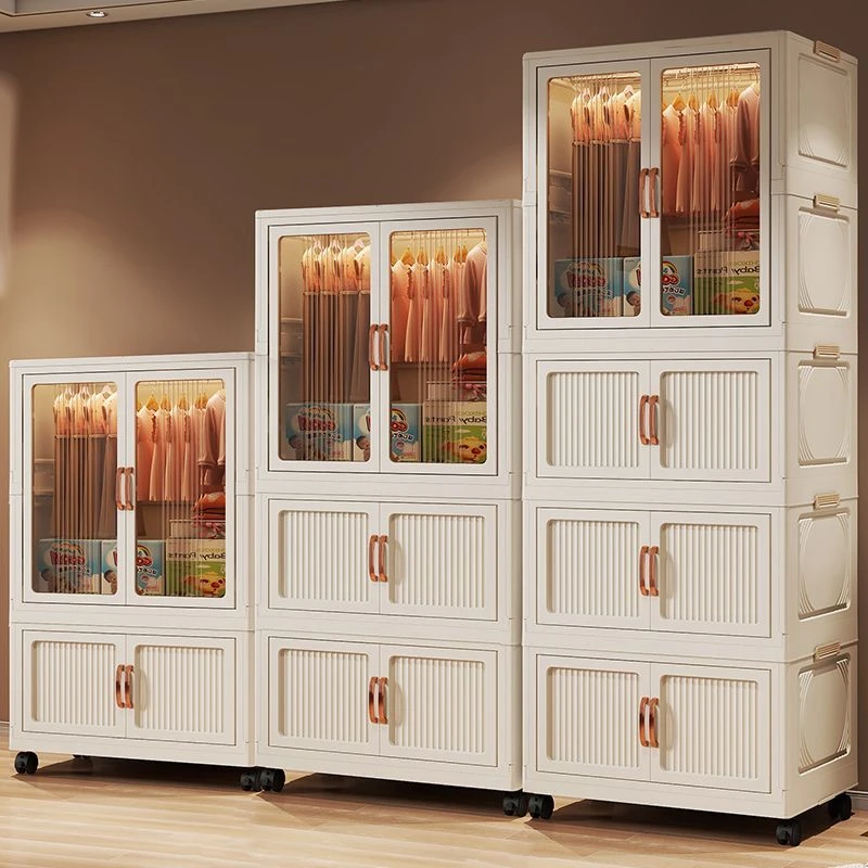 超大号免安装简易折叠儿童衣柜收纳柜多层客厅杂物储物柜家用卧室