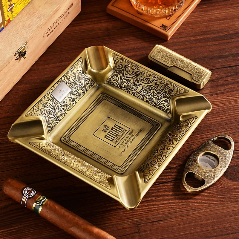 茄龙锋利雪茄剪刀防风打火机烟灰缸雪茄工具套装古巴进口便携烟具