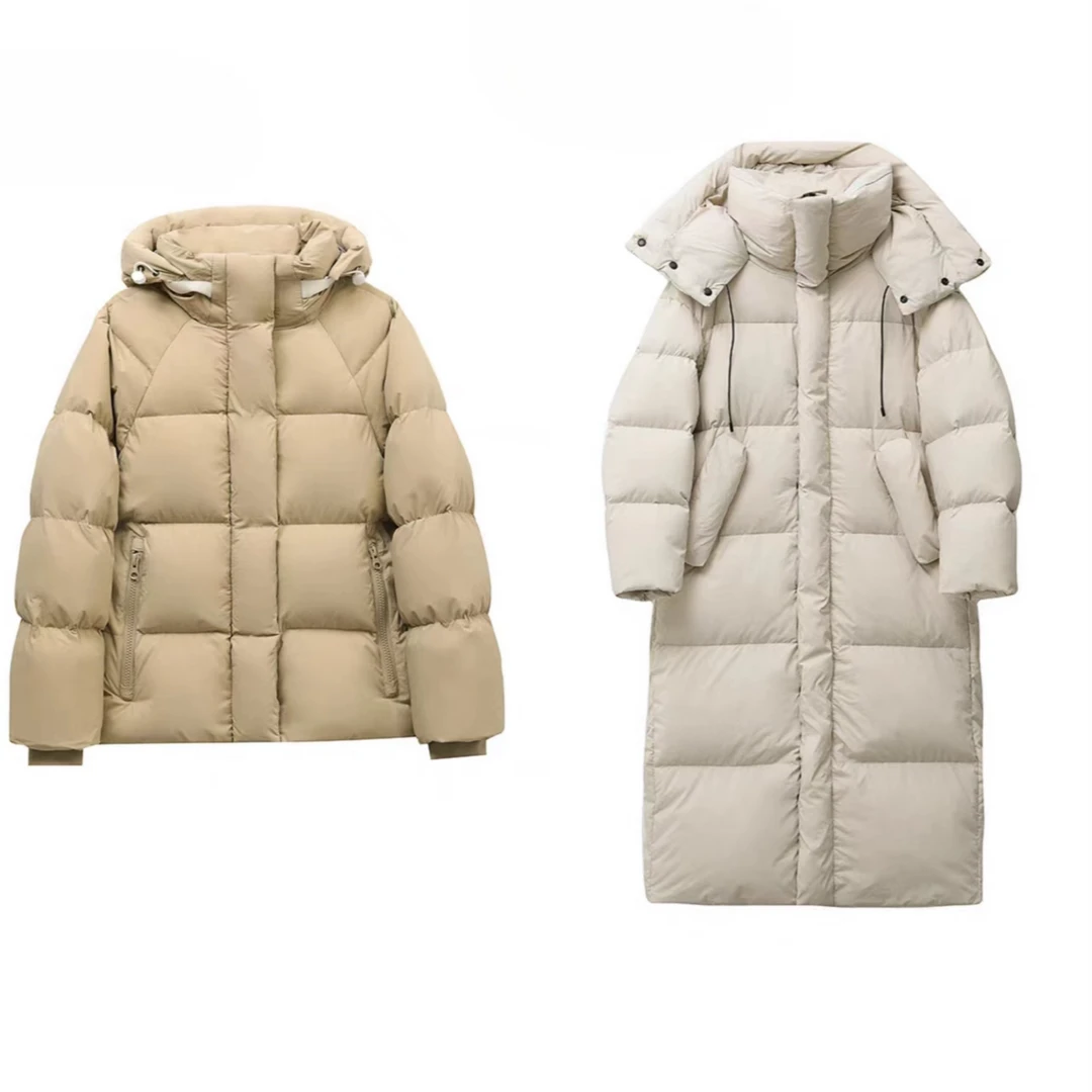 【美一优品】1151-1200女款连帽加厚保暖羽绒棉服