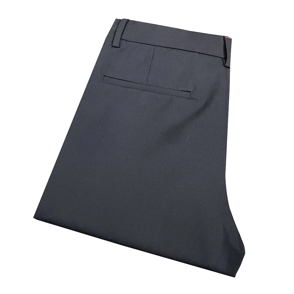 鸟【冰丝速干】黑色男士夏季薄款轻奢百搭超弹降温商务休闲裤XK150