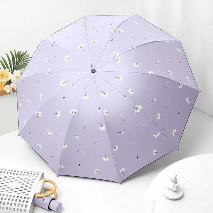 新款防晒黑胶太阳伞折叠晴雨两用雨伞小清新女学生双人晴雨伞