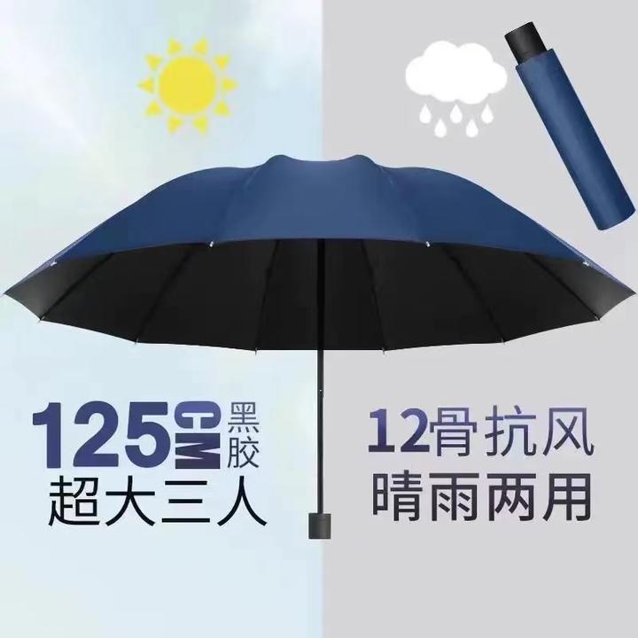 十二骨超大号防紫外线加大加固加厚雨伞抗暴风雨大号防风晴雨两用