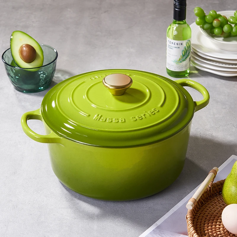 YANZAO/焱造铸铁珐琅锅24马萨系列汤锅