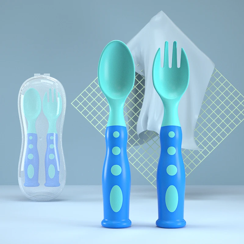 奈挺尔儿童叉勺带收纳盒