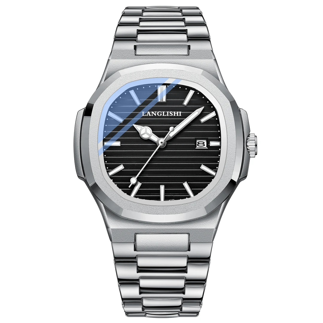 【专柜直发】男士经典鹦鹉气质透底夜光商务白面镂空男款百搭潮腕表