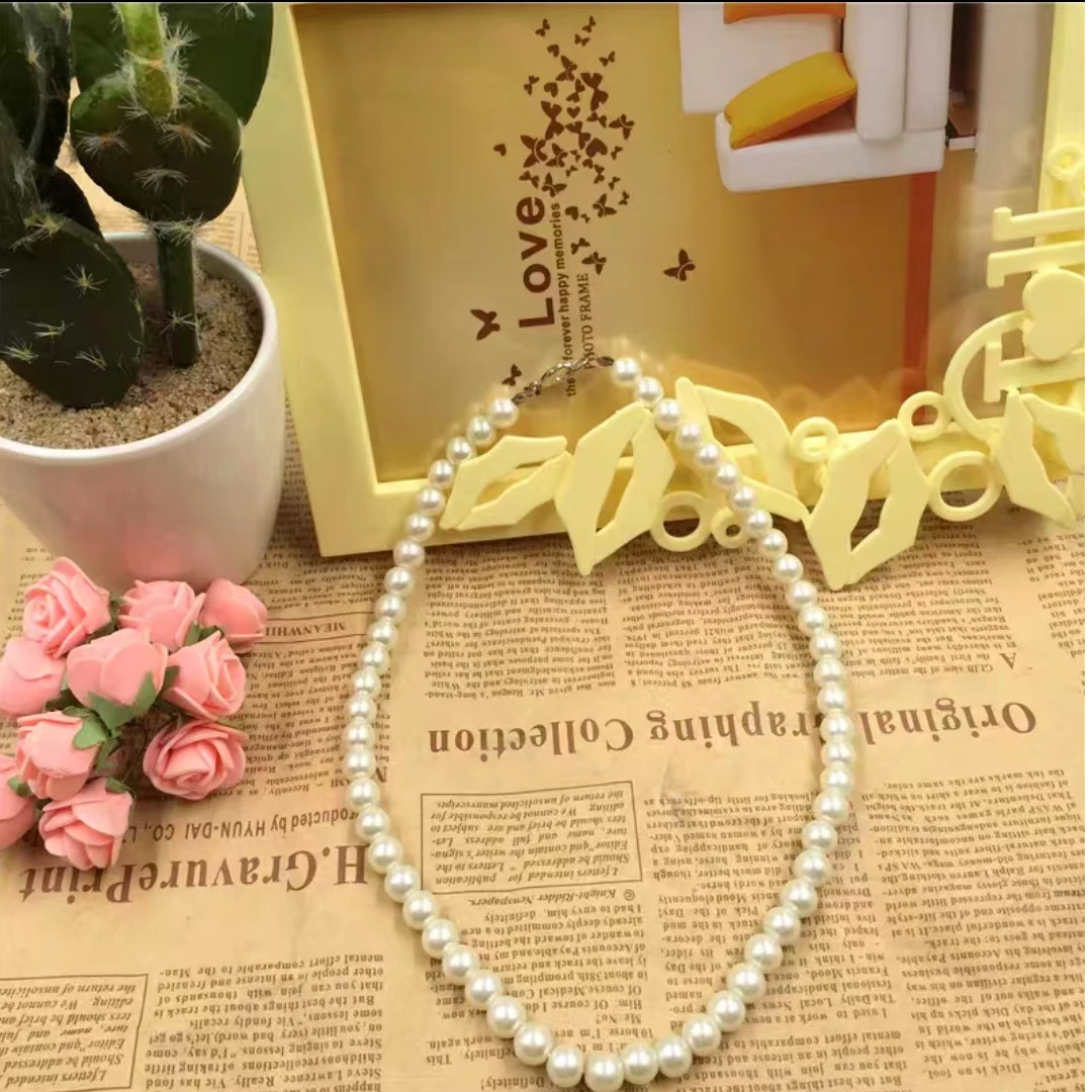 铜仿珍珠项链 精致轻奢施华洛珍珠o项链个性时尚法式复古款高级感