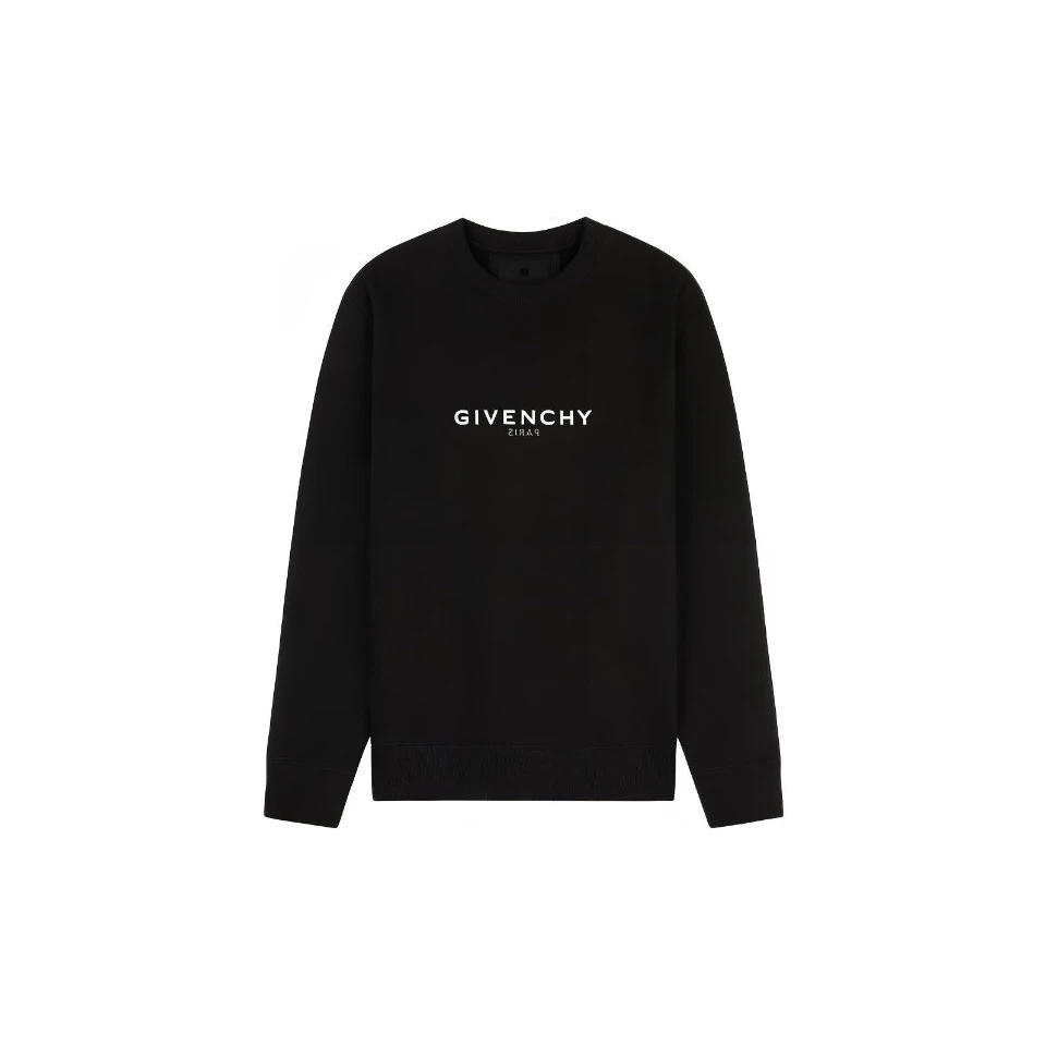 GIVENCHY纪梵希 纯色Logo字母印花反转圆领长袖卫衣BJ