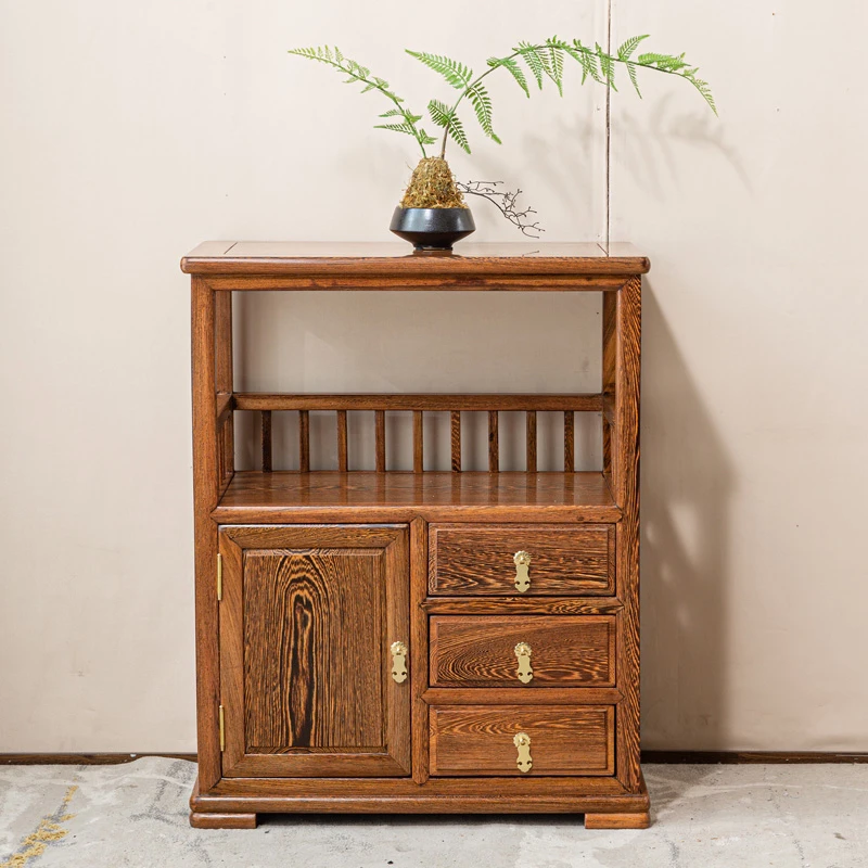 鸡翅木68/100 40 85茶水柜带抽屉