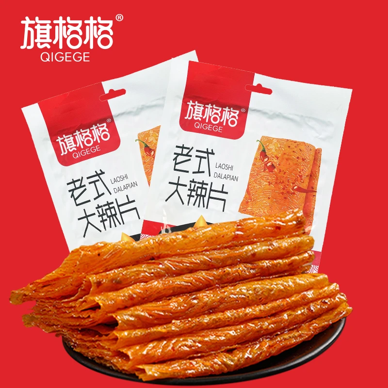 旗格格优选老式大辣片办公零食童年口味68gX5袋-TY