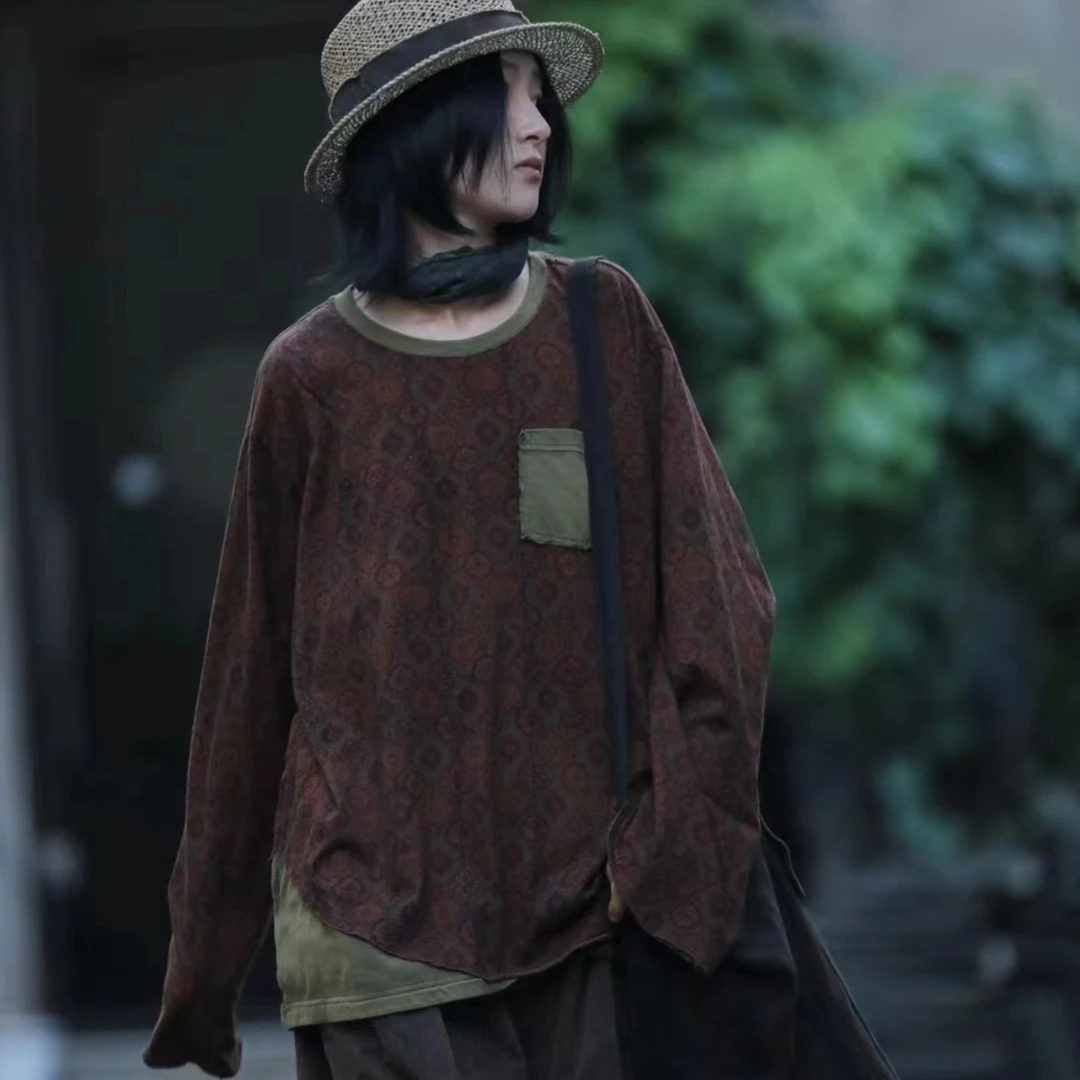 小红分享-古蘭木秋款长袖套头T恤2501