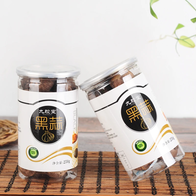 九胶堂带皮独头黑蒜120天发酵黑蒜头黑大蒜软糯清甜即食零食罐装