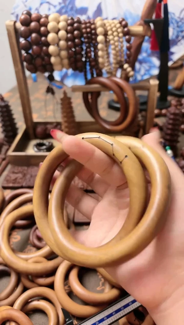 【闪购商品】枣木木雕枣木乾坤圈80圈口微瑕