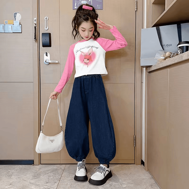 2023新款KD02春款童装宝宝洋气百搭长袖春季女童衬衫时尚套头休闲