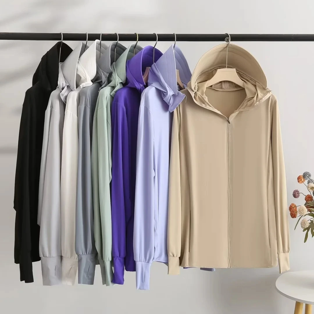 100-260斤 大码女装可脱卸帽檐冰丝防晒衣宽松透气百搭防晒服外套