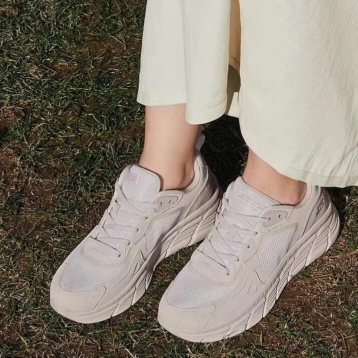Skechers斯凯奇女鞋夏季厚底网面板鞋时尚百搭低帮休闲运动鞋