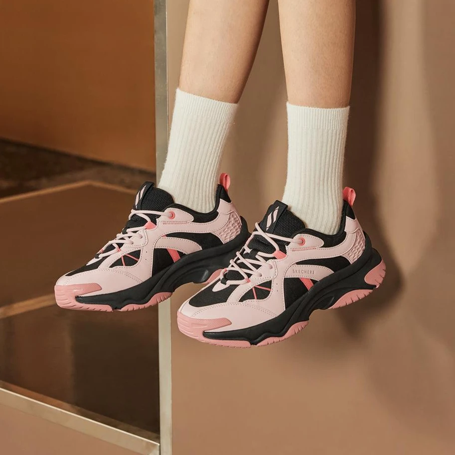 【漫月鞋】斯凯奇情侣拼接跑步鞋l老爹鞋177590/183185 DB