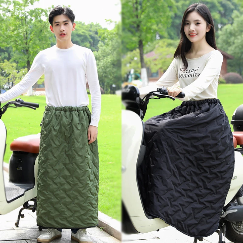 电动车挡风被摩托车秋冬加厚大围裙半身裙挡腿防水保暖护膝防风裙