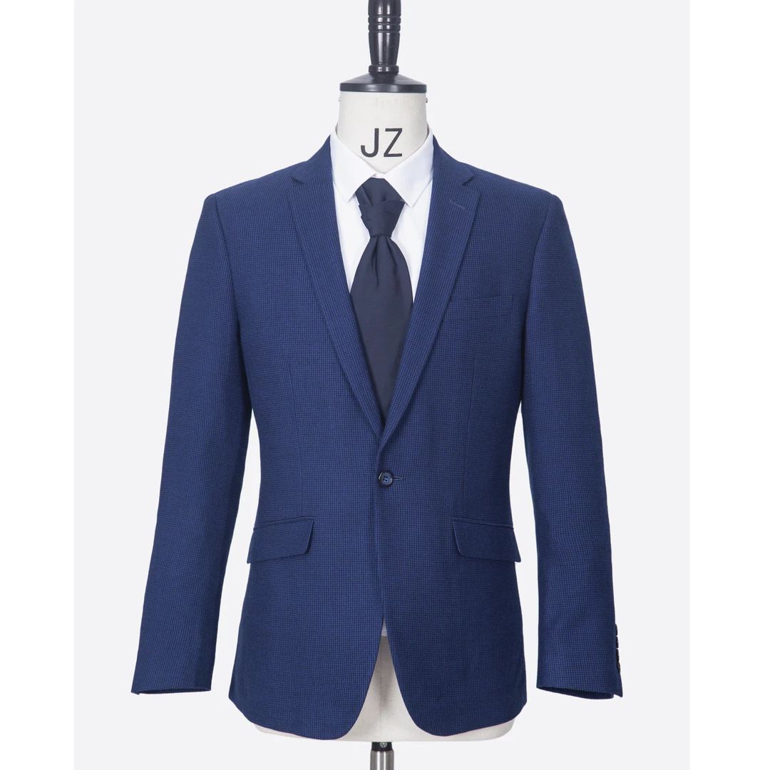 休闲修身时尚格子男式男士条纹男装华夫格商务西装外套206S-B1