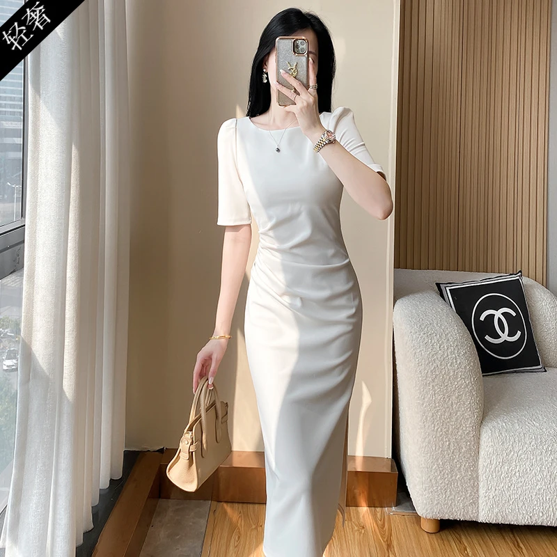 知性风洋气衣服裙子小众女装温婉大方连衣裙晚宴场合阔太太时髦夏