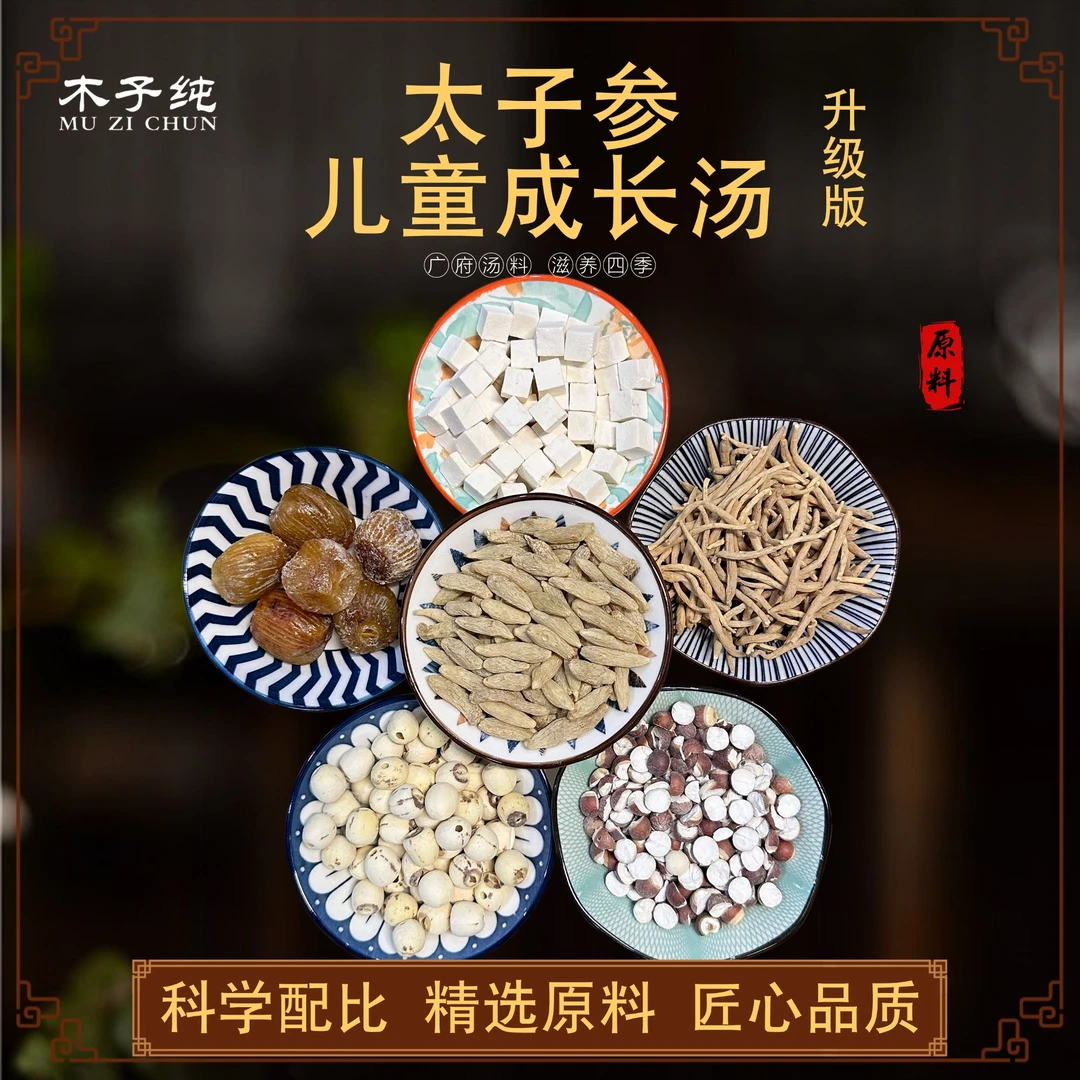 木子纯儿童成长汤包精选太子参麦冬茯苓芡实莲子蜜枣煲汤小儿滋补