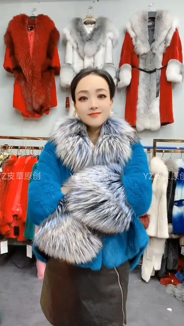 2024新款貂皮大衣女整貂年轻进口水貂皮草狐狸毛欧货年轻短款外套