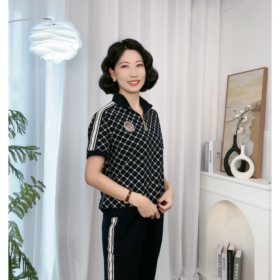 Halcyon哈尔西恩夏季时尚显瘦气质轻奢洋气时尚套装HD6840009