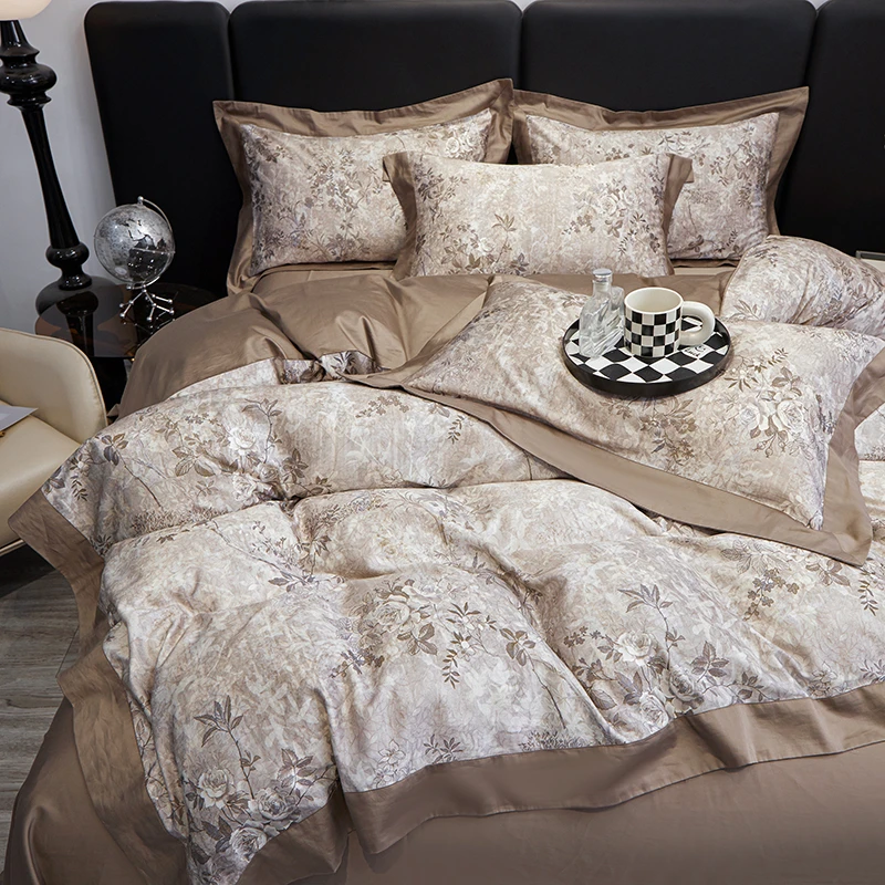 【顶柔DR】声声慢  超细旦天丝棉四件套印花欧式松弛感轻奢床品套件