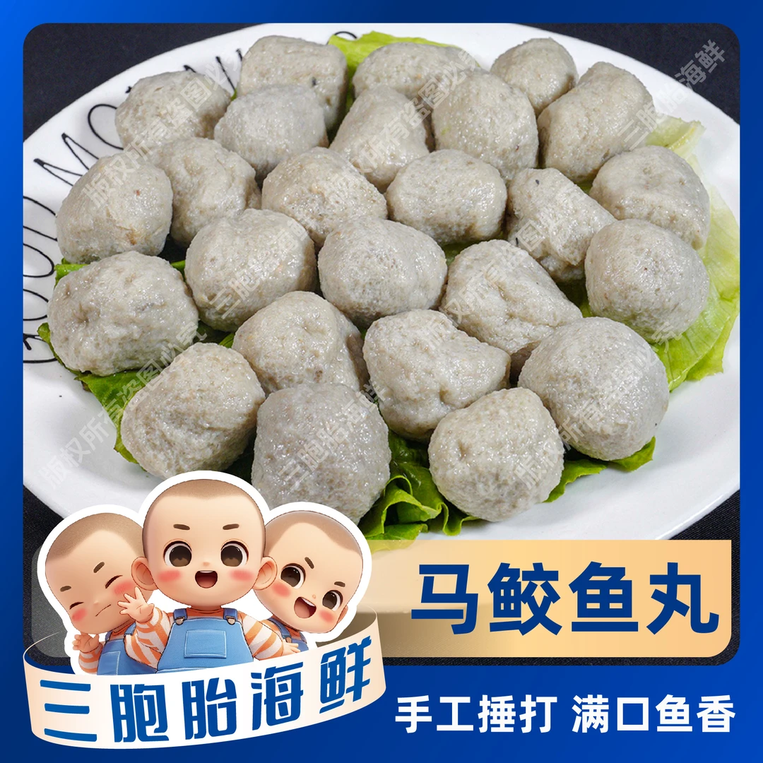 【海鲜日记】新鲜马鲛鱼丸 肉质细腻鲜嫩优质鲅鱼丸子 200g/包*10包