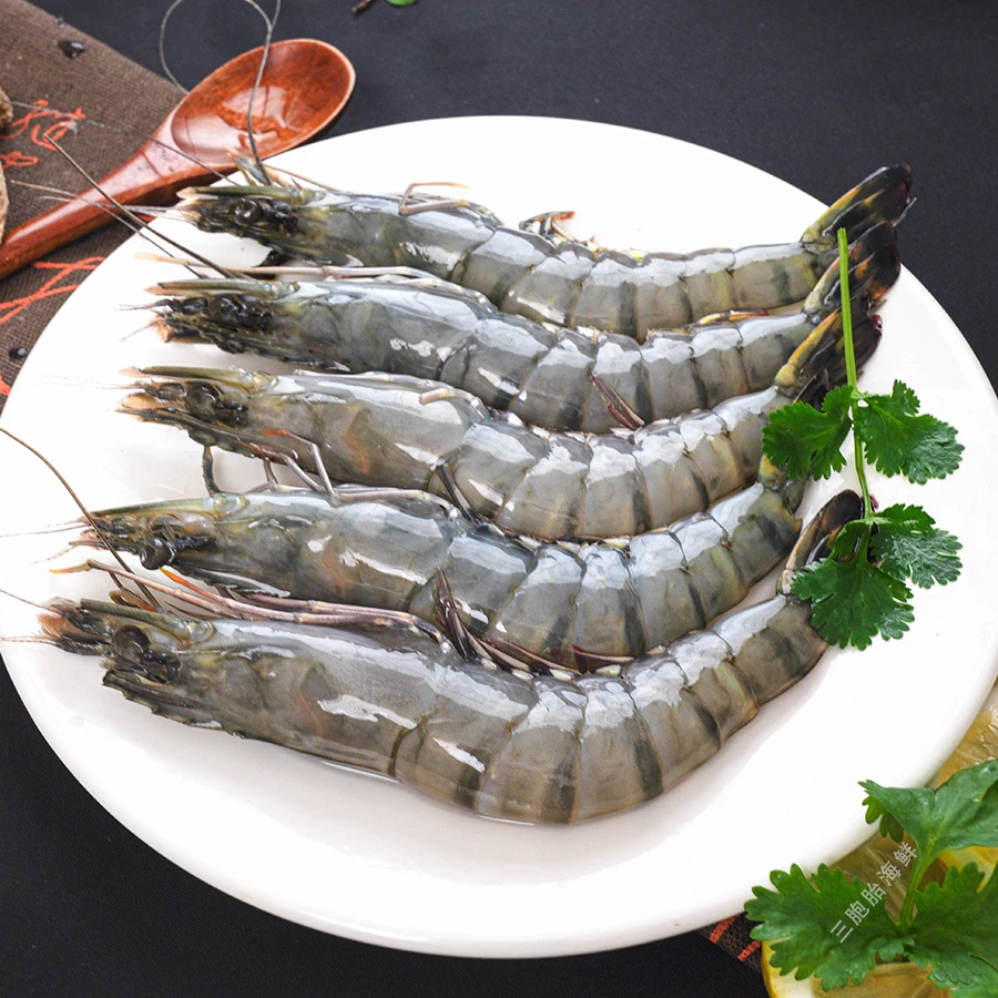 【顺丰发货】④新鲜美味黑虎虾 大号虎虾 约16-20只/盒 500g/盒*3盒
