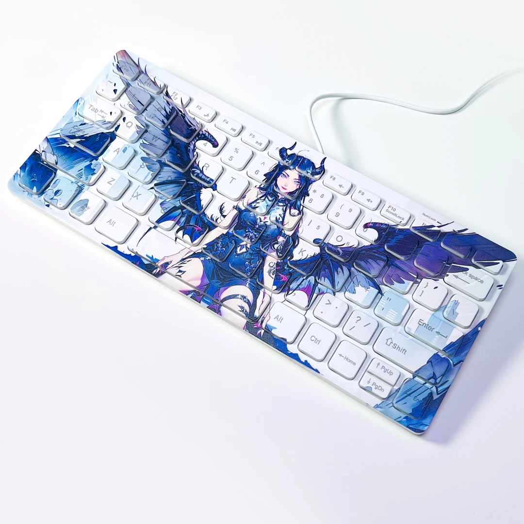 二次元可爱游戏创意图案天选配色 巧克力笔记本便携电脑薄膜键盘