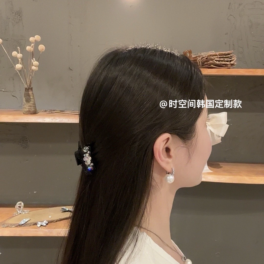 【时空间上新】韩国设计款纯手工轻纱璀璨星落小顶夹刘海边夹超精致