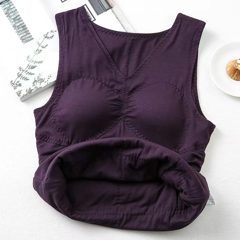 【蚕的故事】100桑蚕丝填充秋冬新款女士加厚桑蚕丝胸垫保暖背心