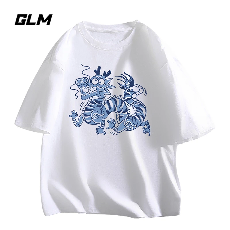 潮牌半袖男士短袖t恤男装衣服夏季纯棉白色内搭大学生品质打底衫